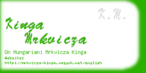 kinga mrkvicza business card